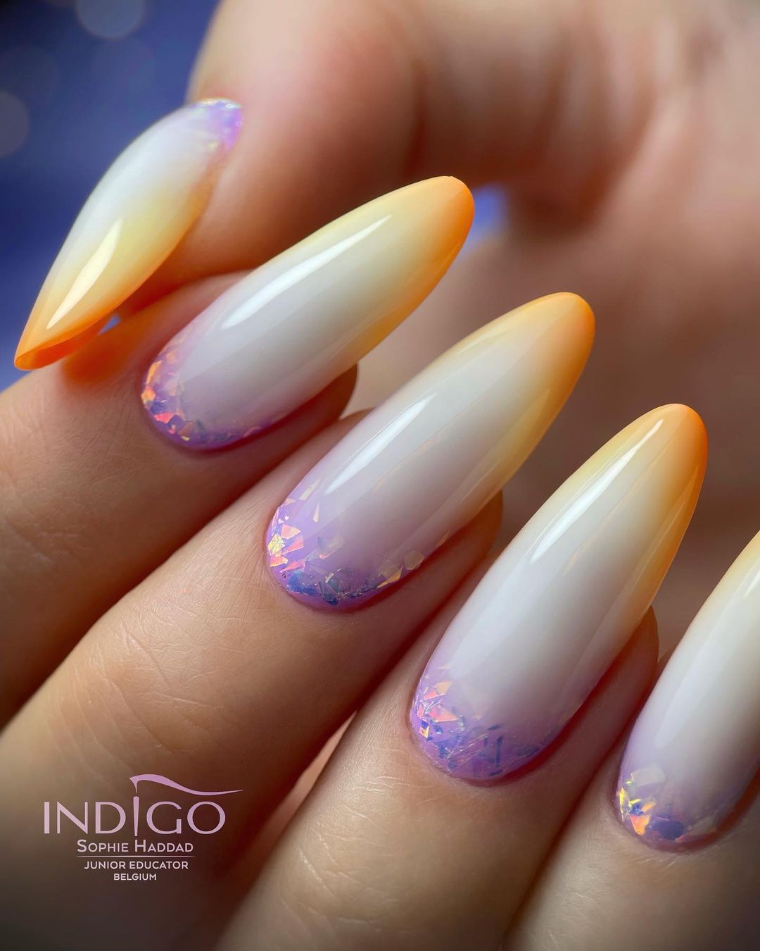 Summer Ombre Acrylic Nails