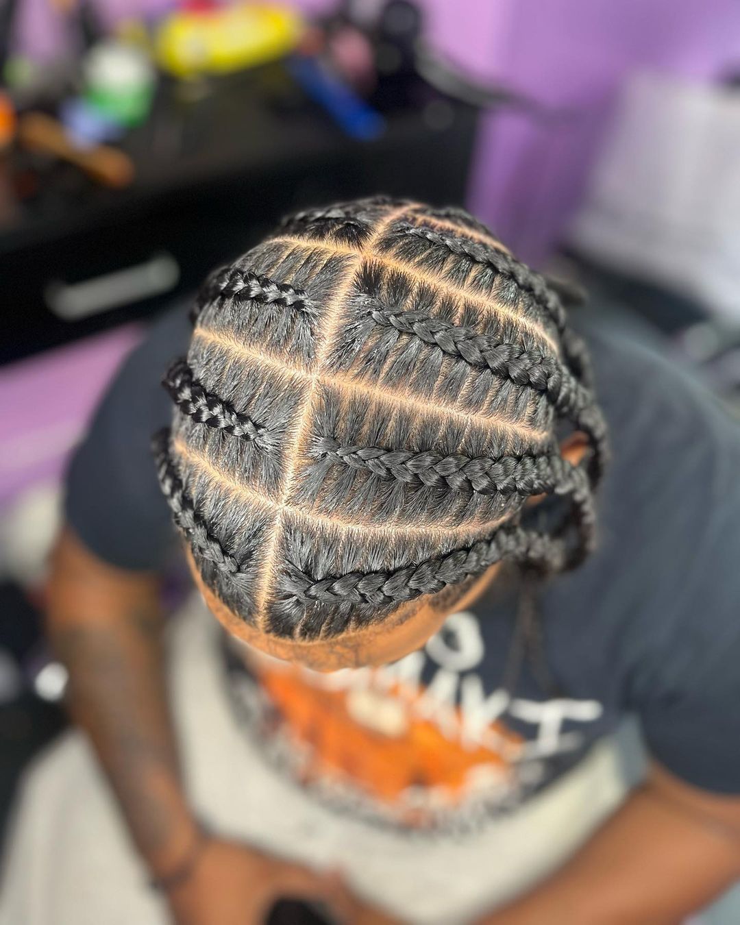 Thick Box Braids for Men