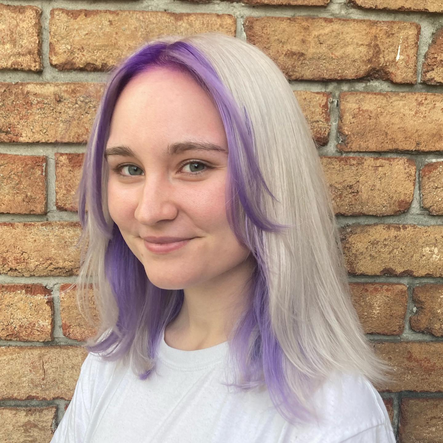 White and Purple Hair