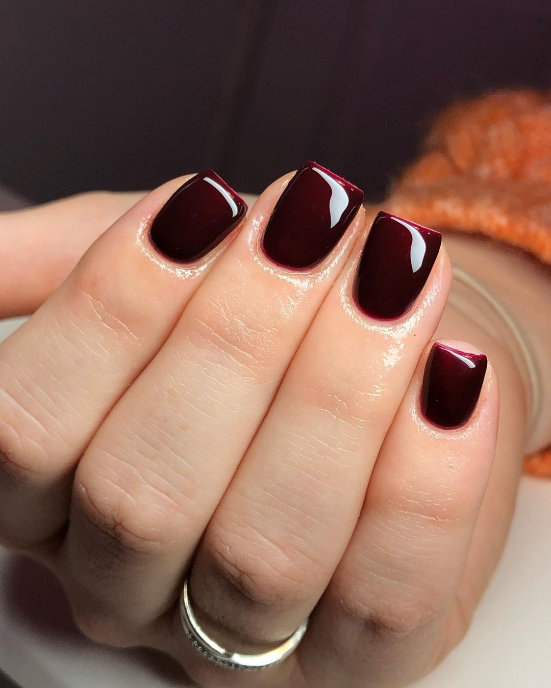Wine Red Acrylic Nails