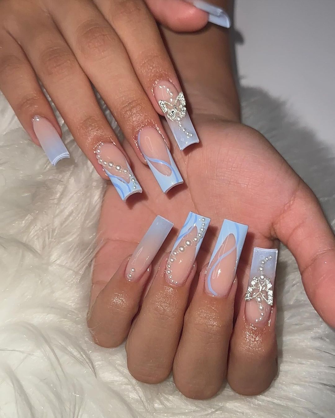 Winter French Tip Nails