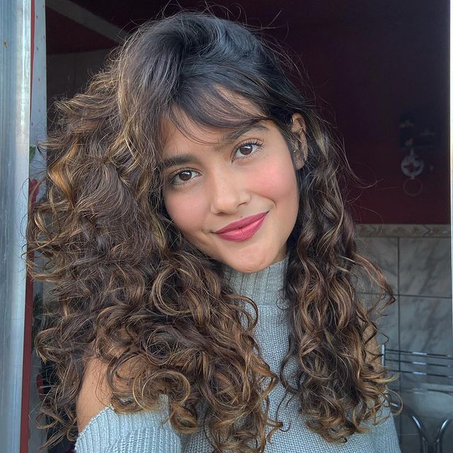 Wispy Bangs With Curly Hair